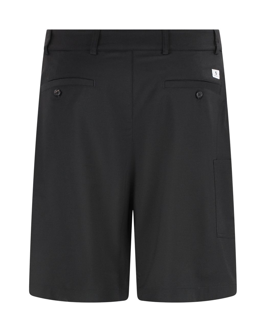 Department 5 Black Bermuda Shorts Techno Fabric Wool for men