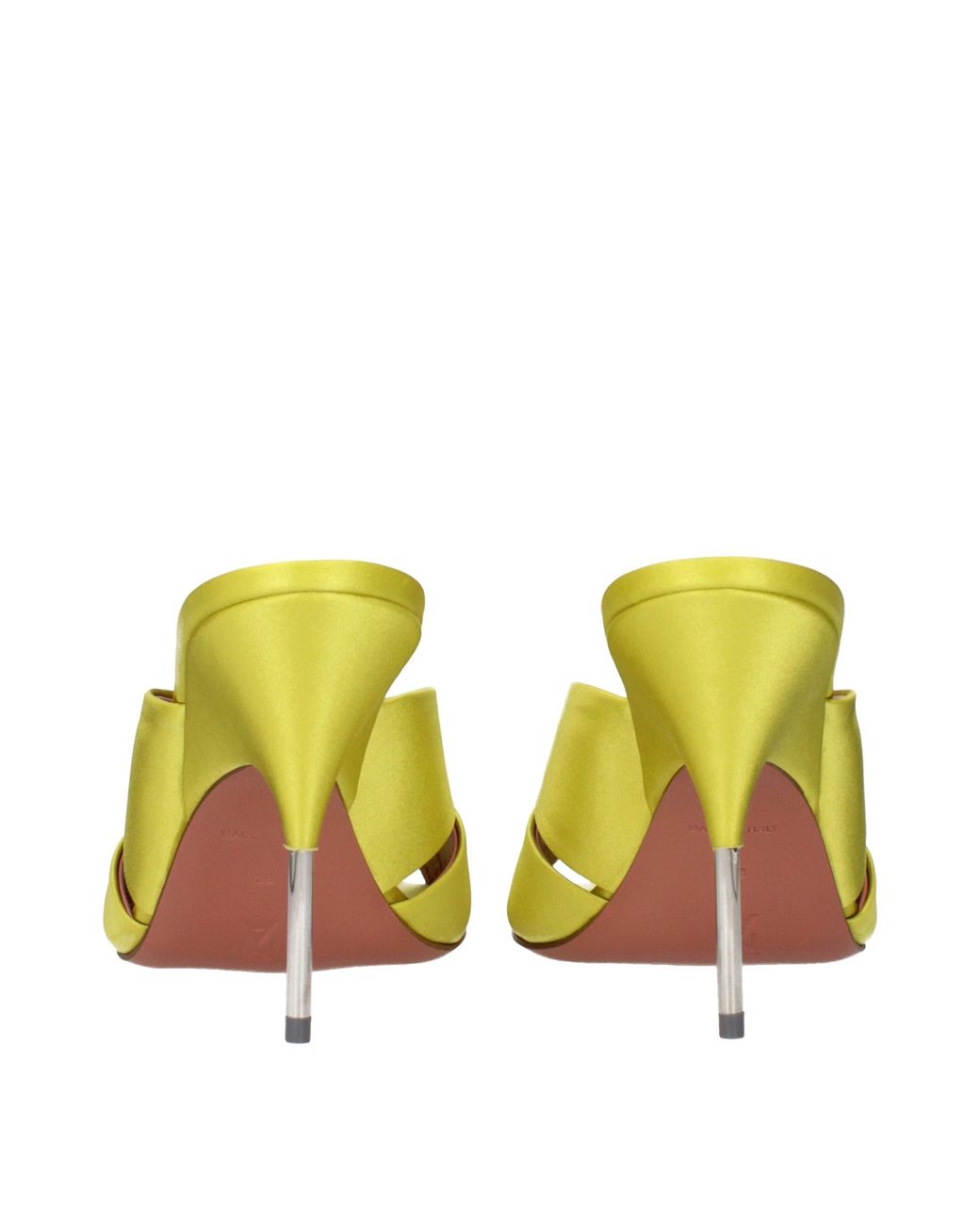 AMINA MUADDI Yellow Samantha Sandals/Lime Satin