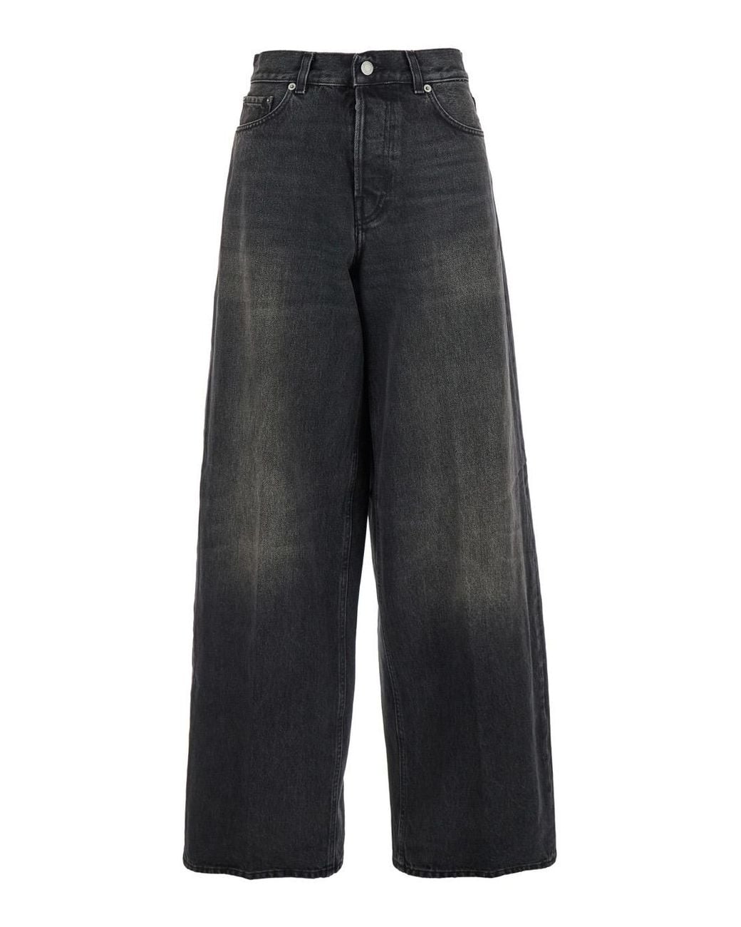Haikure Gray Bethany Jeans With Logo Patch On The Rear And Wide Leg
