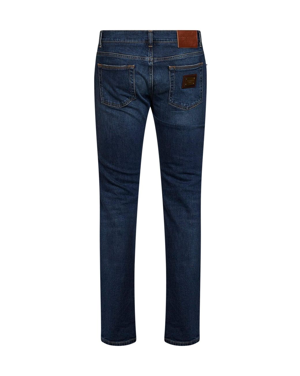Dolce & Gabbana Blue Cotton Denim Skinny Jeans for men