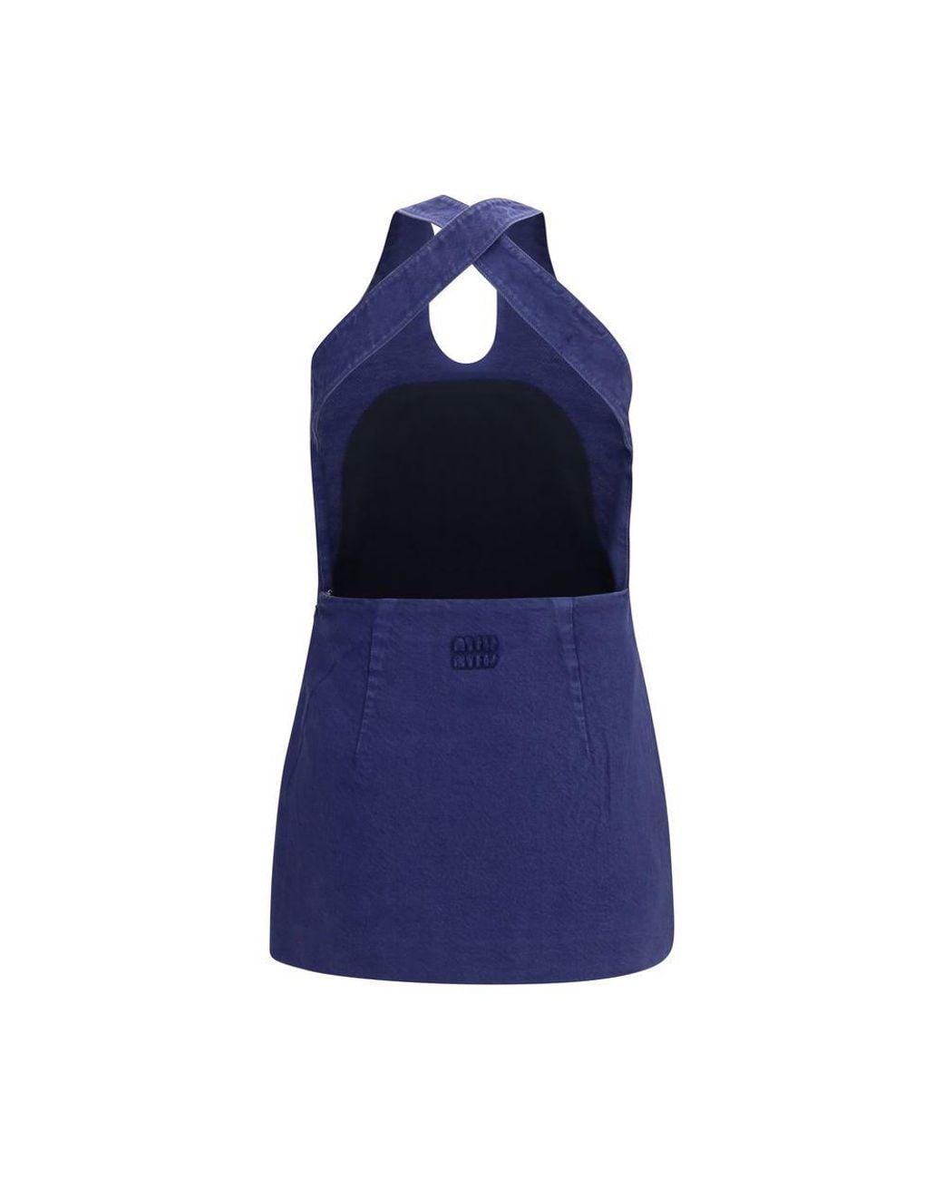 Miu Miu Blue Cotton Casual Dress