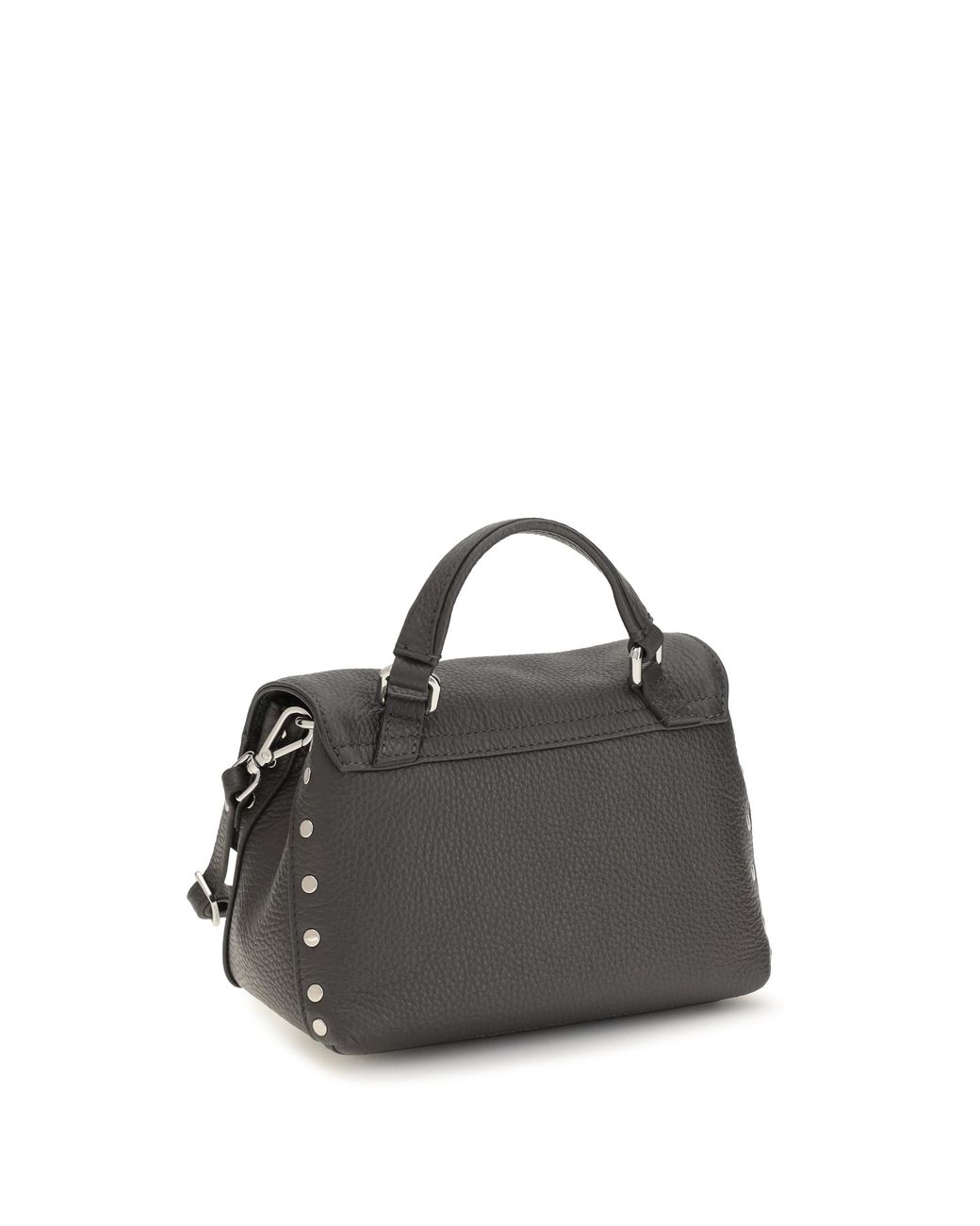 Zanellato Black Handbag Baby Postina Daily Calf Leather Handbags