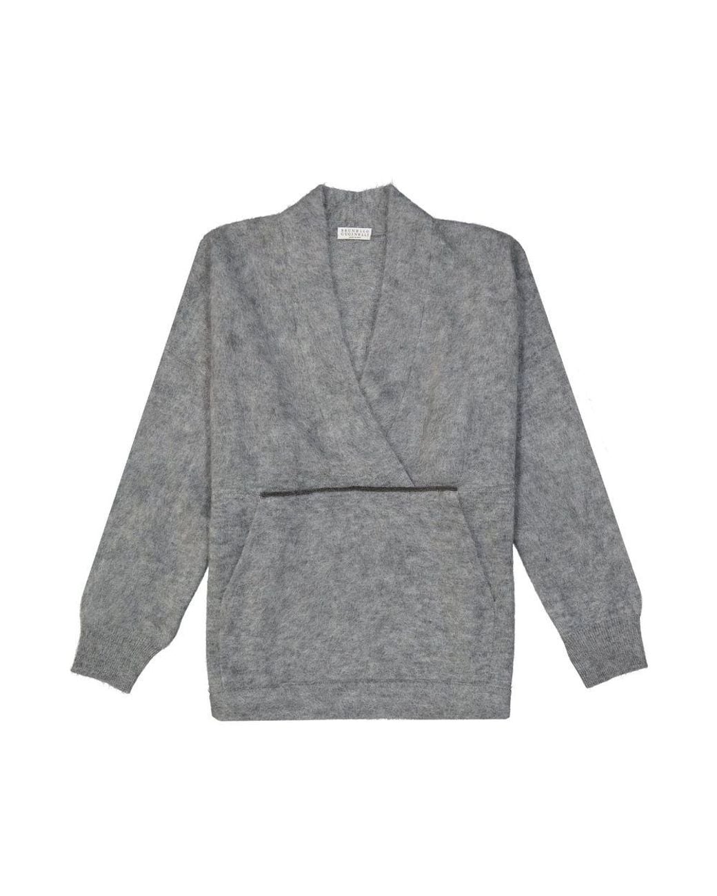 Brunello Cucinelli Gray Wool Sweatshirt