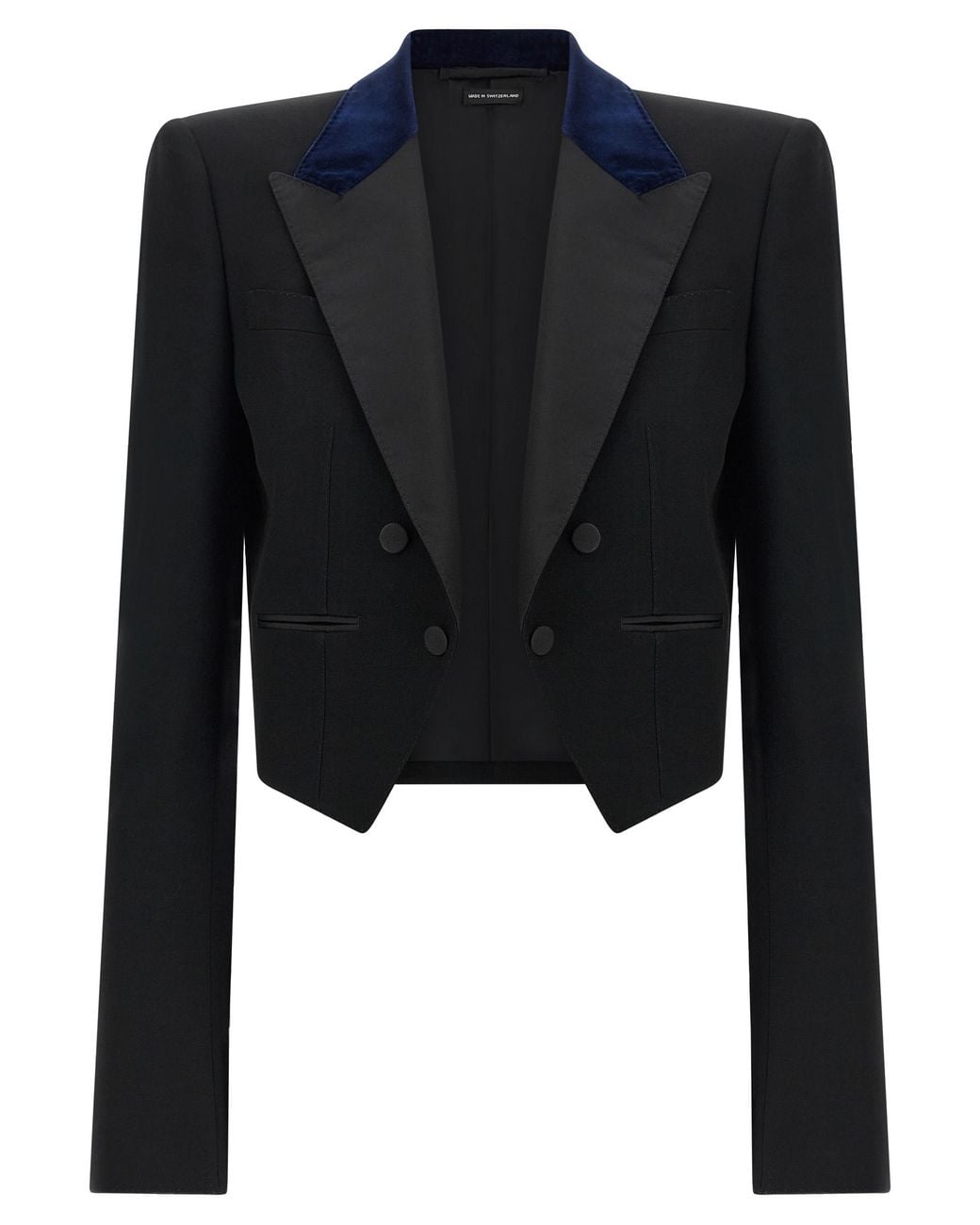 Tom Ford Black Tom Ford Velvet Collar Wool Blazer