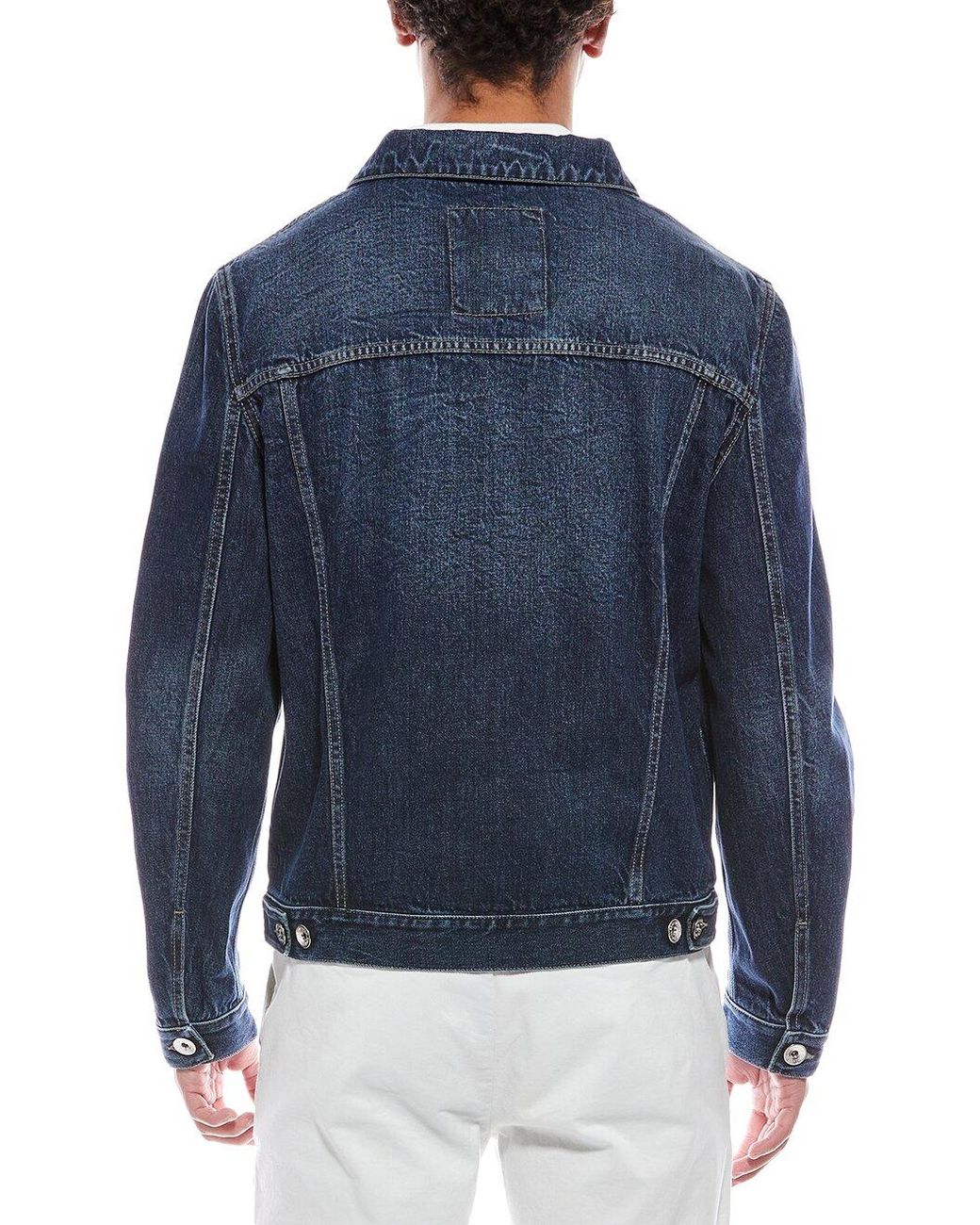 Brunello Cucinelli Blue Dark Denim Jacket for men