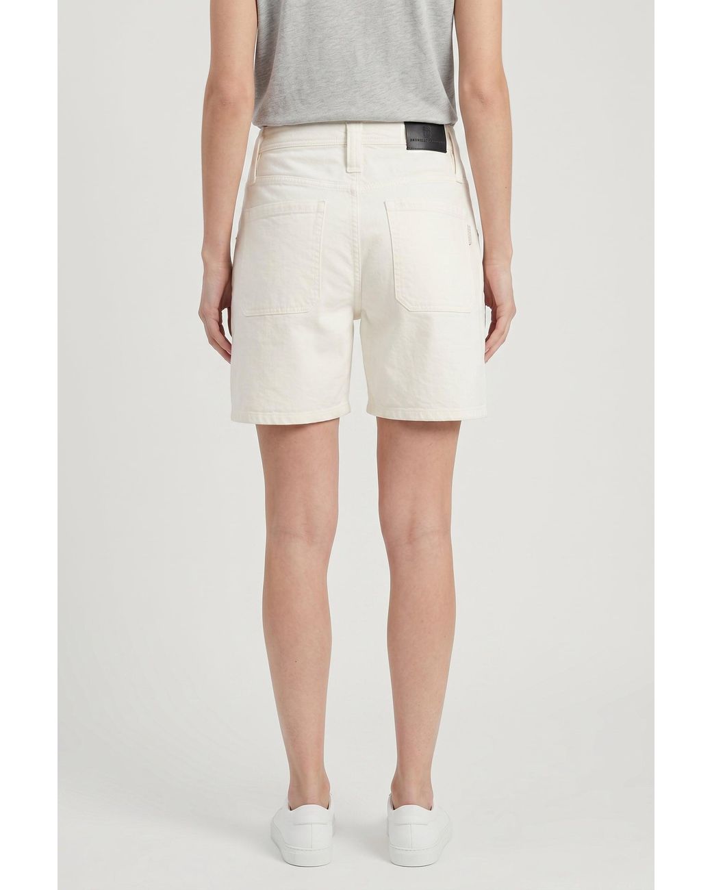 Brunello Cucinelli Natural Off Relaxed Shorts