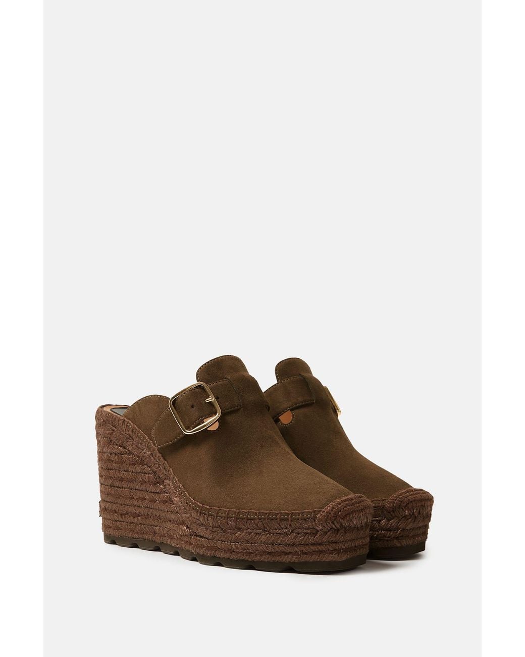Stella McCartney Brown Suede Gaia Clog
