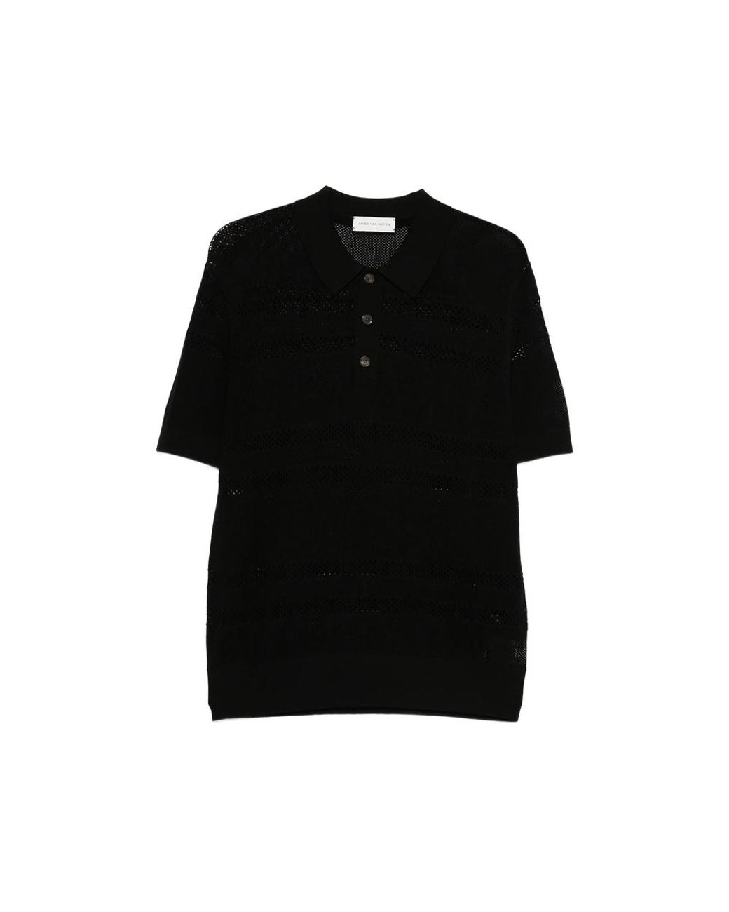 Dries Van Noten Black Polo Shirts for men