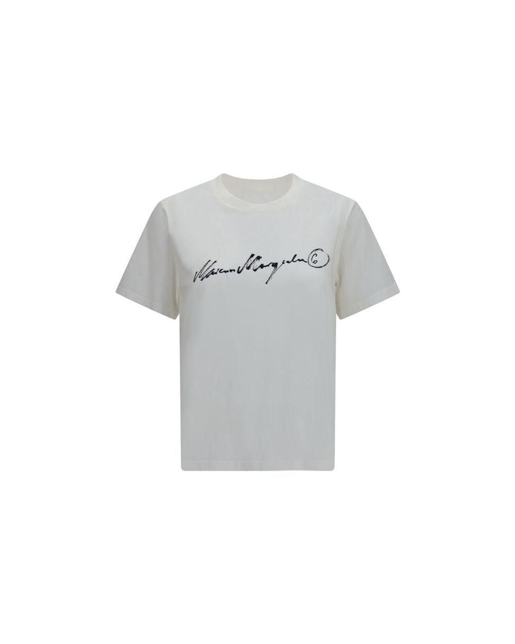 MM6 by Maison Margiela Gray White Cotton T