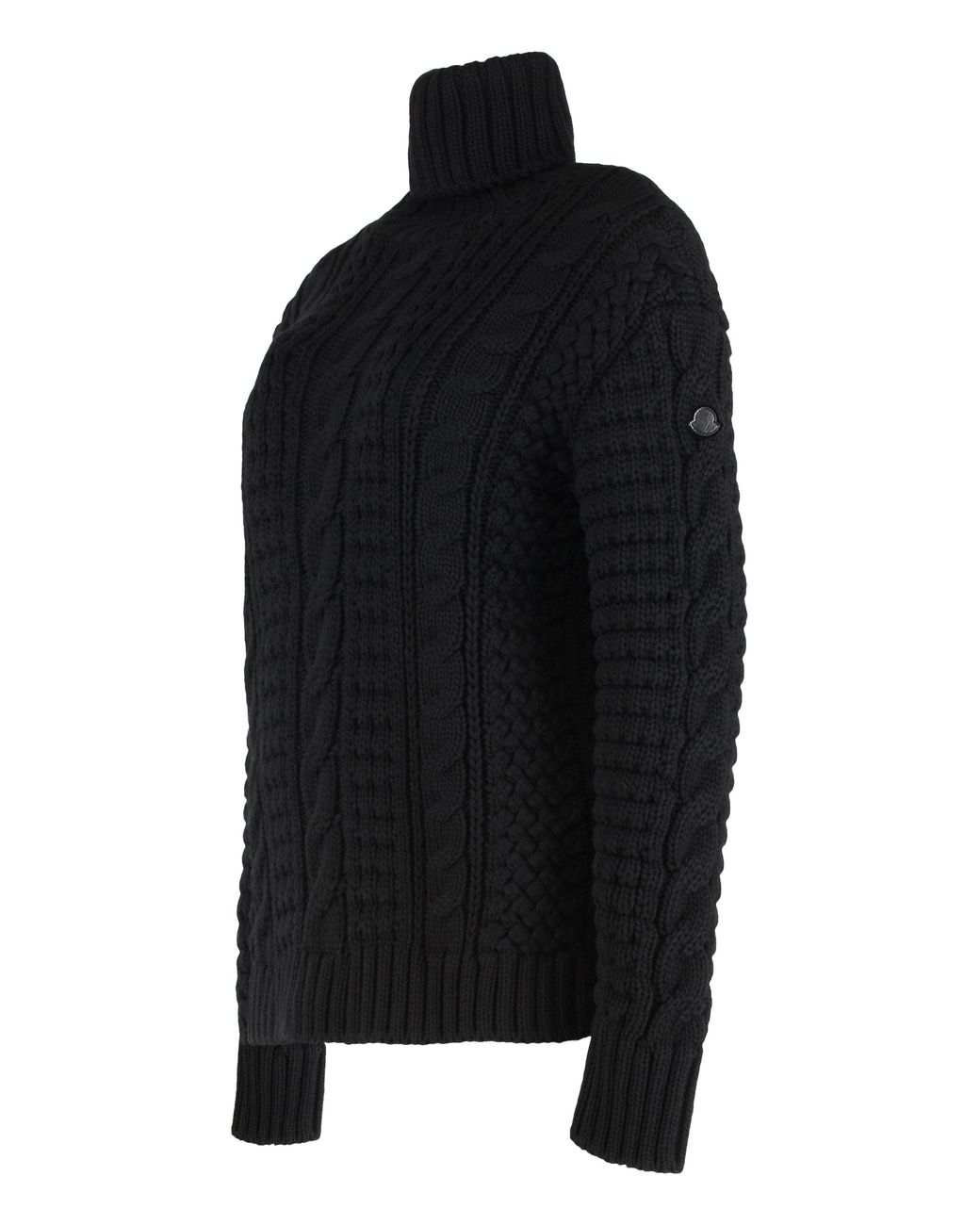 Moncler Black Turtleneck Sweater Virgin Wool
