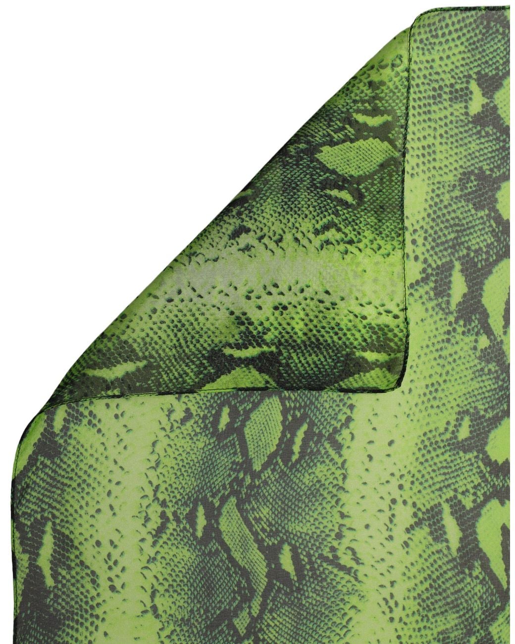 Dolce & Gabbana Green Printed Silk Sheer Stole Scarf And