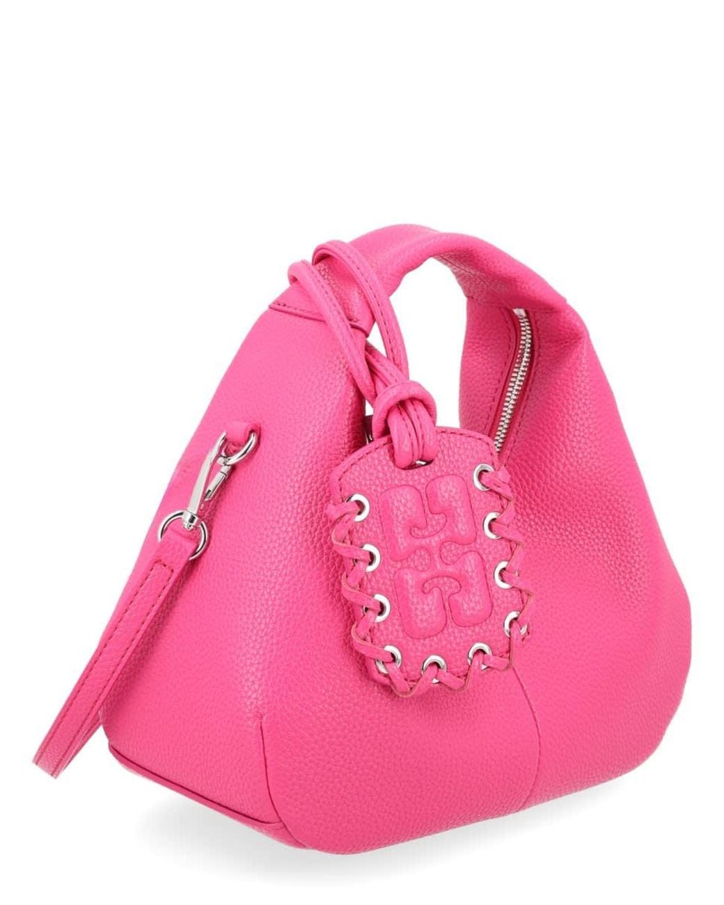 Ganni Pink Chic Mini Hobo Handbag