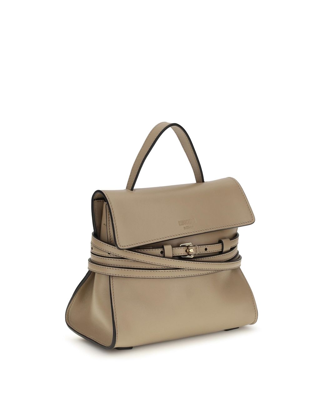 Moschino Metallic Handbag Tie Me Goatskin (Hircus) Shoulder Bags