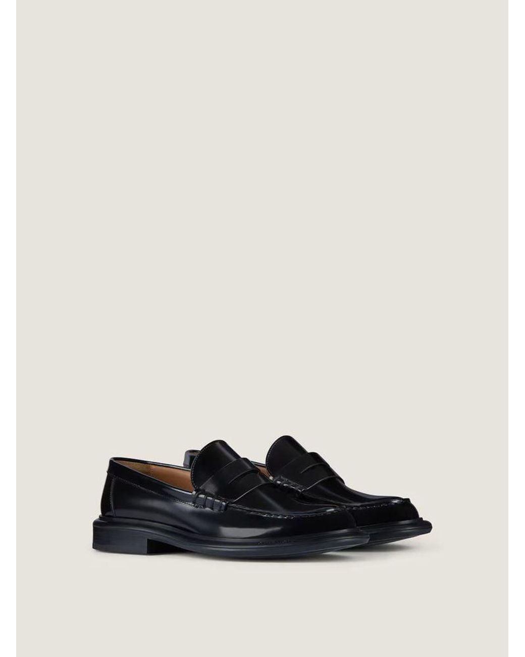 Givenchy White Givenchy Polished Leather Loafer