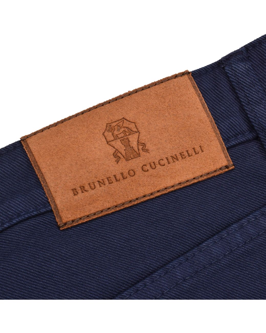 Brunello Cucinelli Blue Dark Traditional Fit Trousers for men