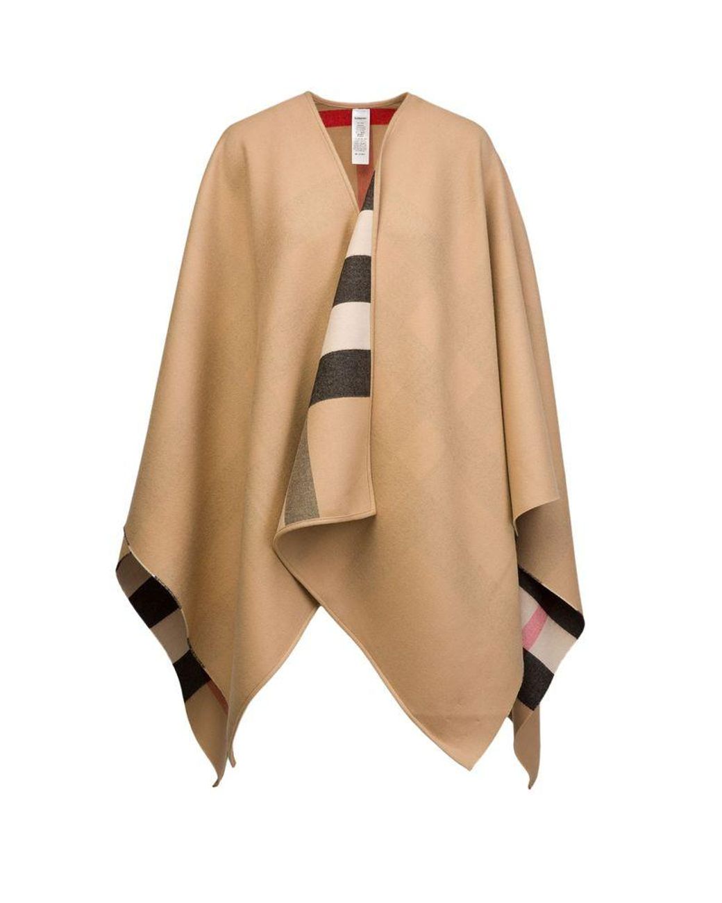 Burberry Natural Check Reversible Wool Cape