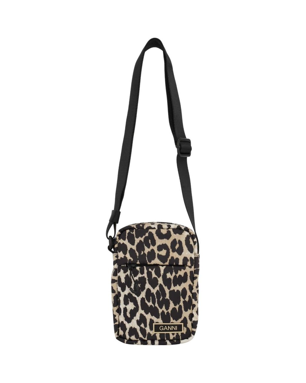 Ganni Synthetic Recycled Tech Mini Festival Vertical in Leopard (White) |  Lyst