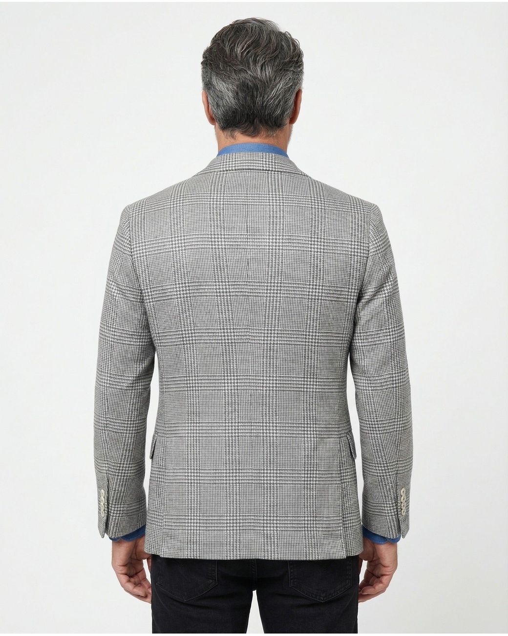 Brunello Cucinelli Blue Gray Wool Blazer for men