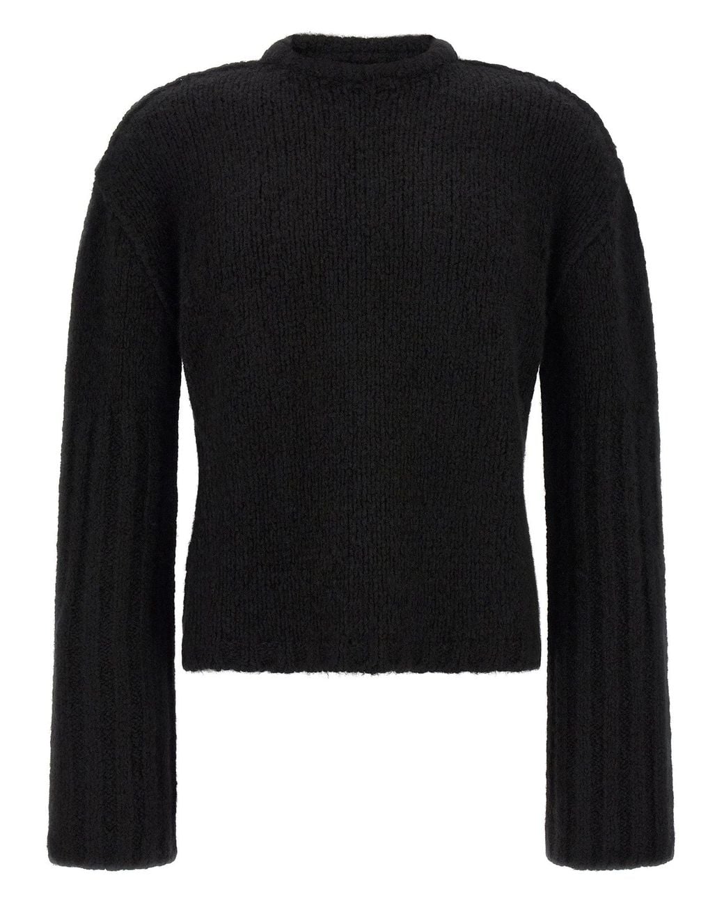 Rick Owens Black Silk And Cashmere Sweater