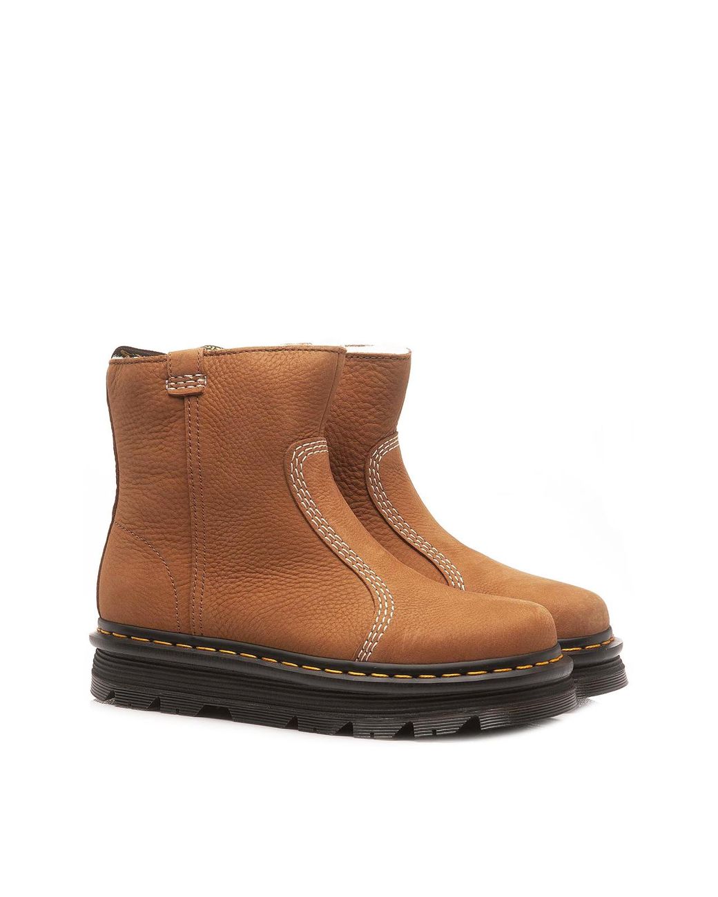 Dr. Martens Brown Zebzag Rigger Wl Boots Shoes