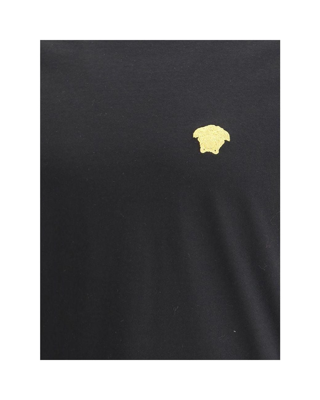 Versace Black Cotton T-Shirt for men
