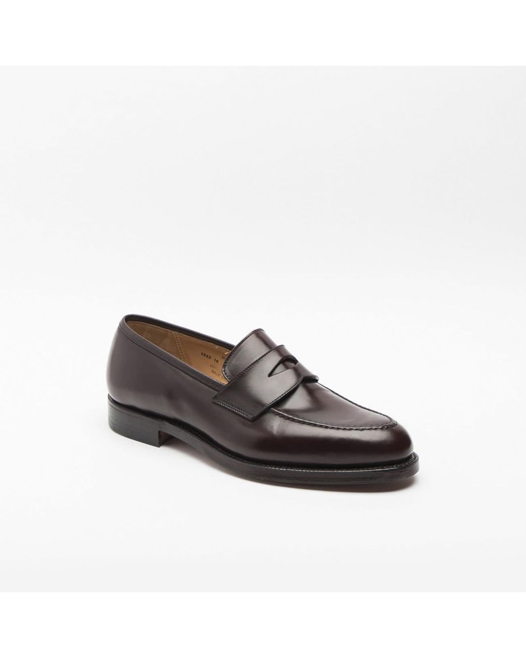 Crockett & Jones Henley Burgundy Cordovan Penny Loafer in Gray for Men ...