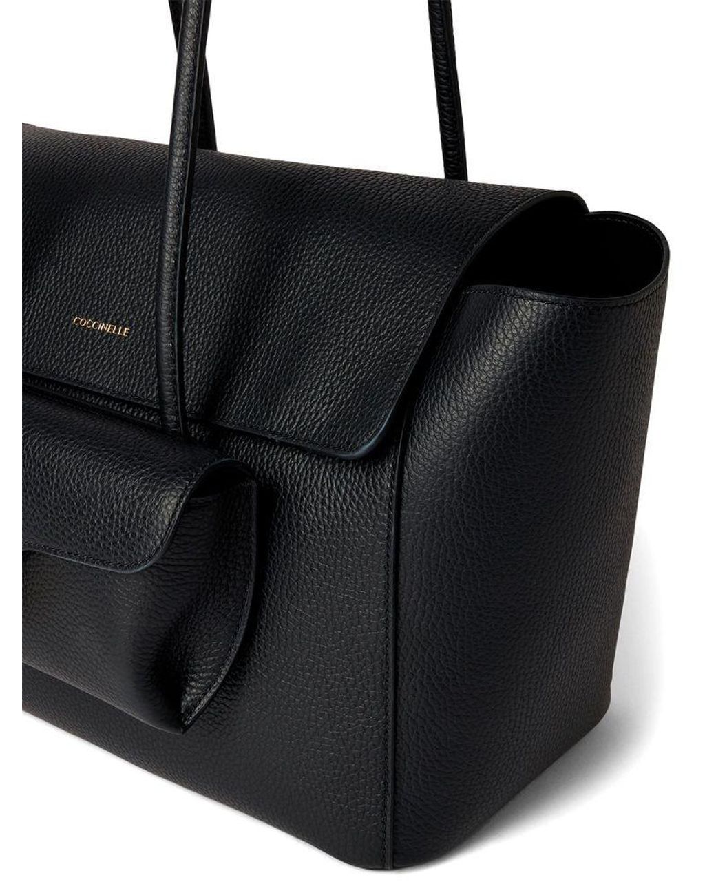 Coccinelle Black Top Handle Bag Cowhide Top-Handle-Bags
