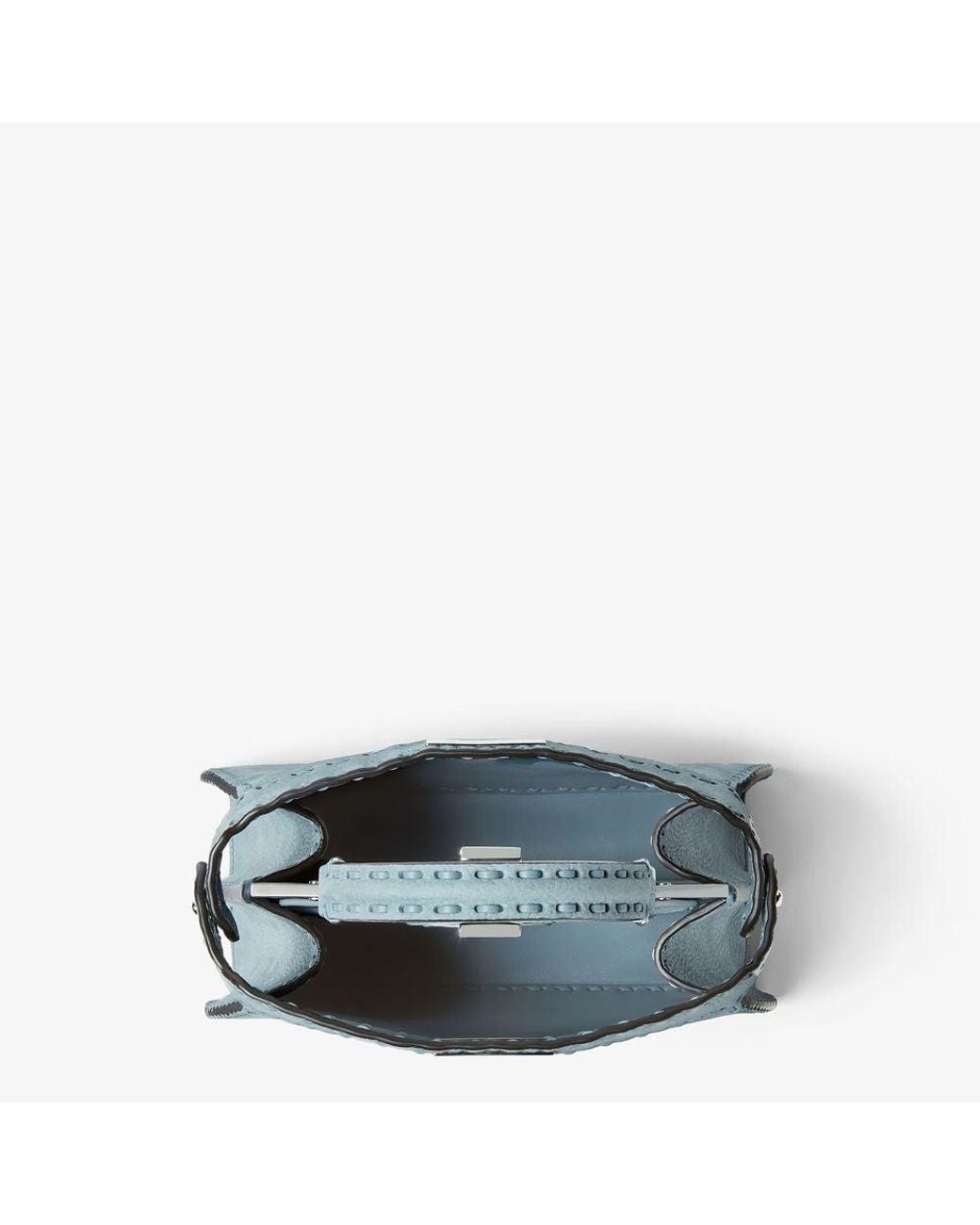 Fendi Blue Fendi Peekaboo Top Handle Bag