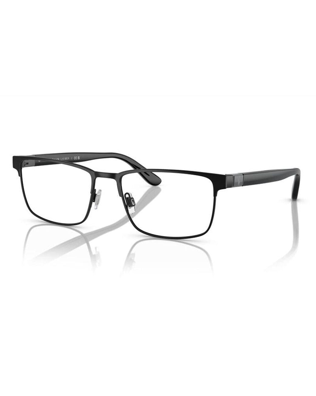 Polo Ralph Lauren Black Eyeglasses Rectangle Full Rim, Semi Shiny Frame And Clear Demo Lenses Lens Ph12229304 Sunglasses for men