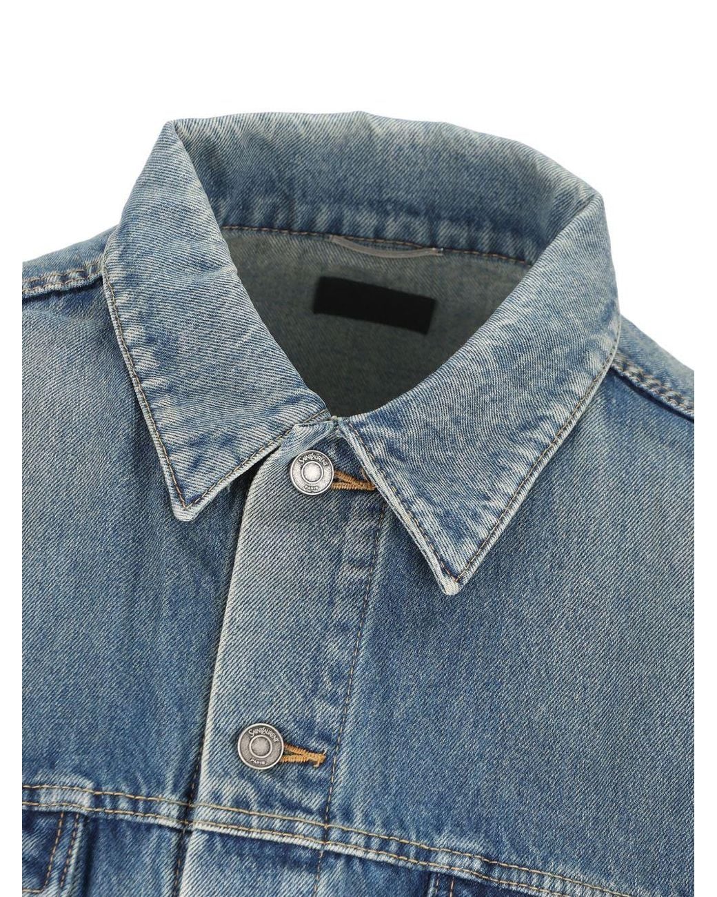 Saint Laurent Blue Denim Trucker Jacket for men