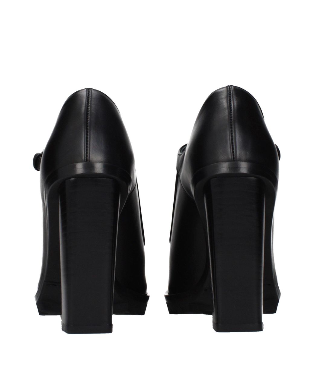 Max Mara Black Mary Jane Heels Leather
