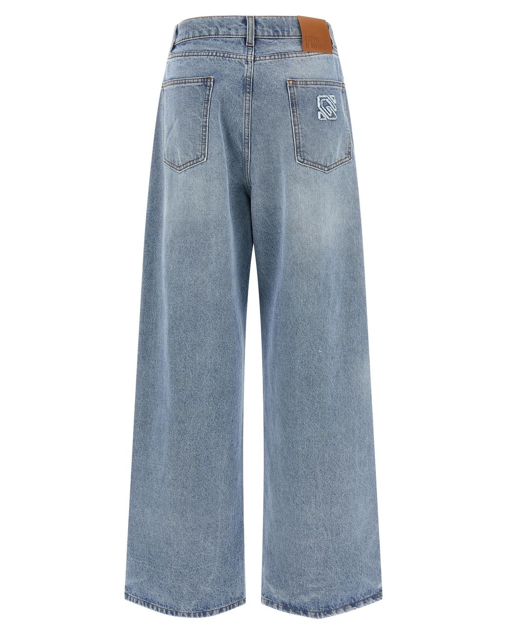 GIUSEPPE DI MORABITO Blue Crystal Jeans Cotton