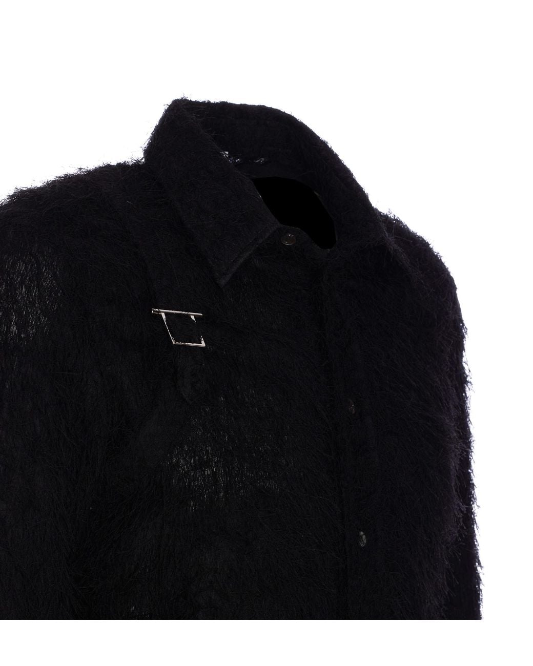 McQueen Black Shirts Polyester for men