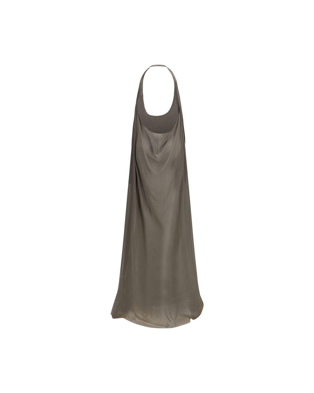Rick Owens Gray Silk Casual Dress