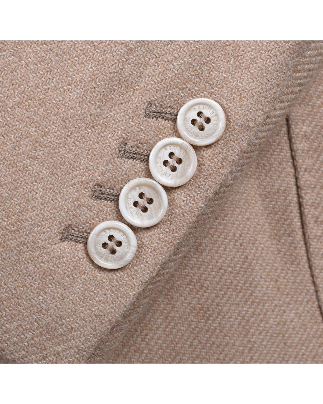 Brunello Cucinelli Natural Wool Blend Deconstructed Jacket Neutrals Clothing for men