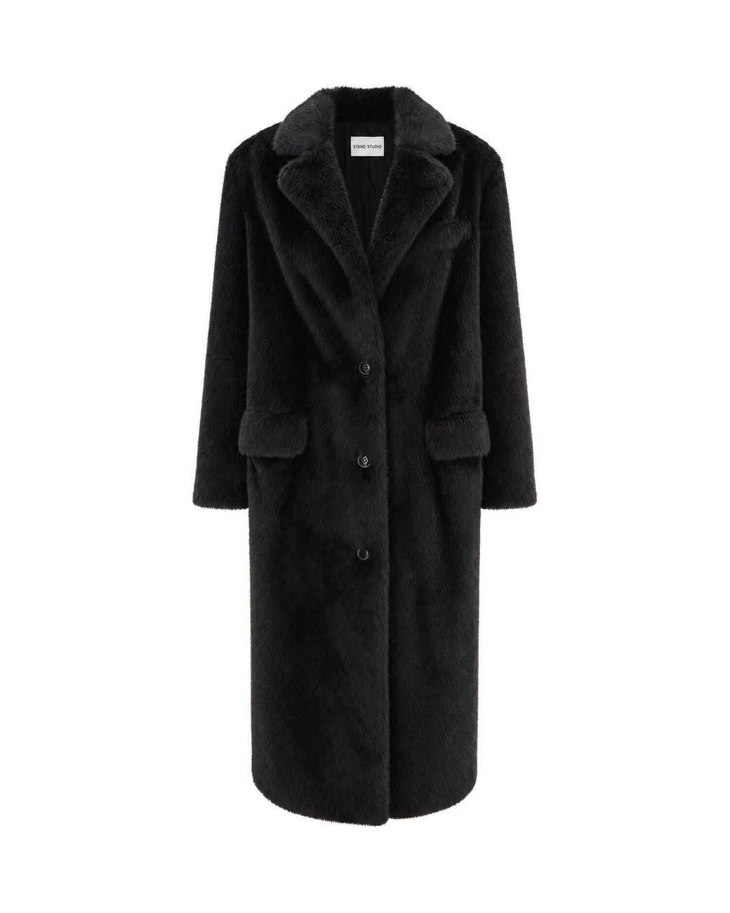 Stand Studio Black Faux Fur Emmie Coat Jacket