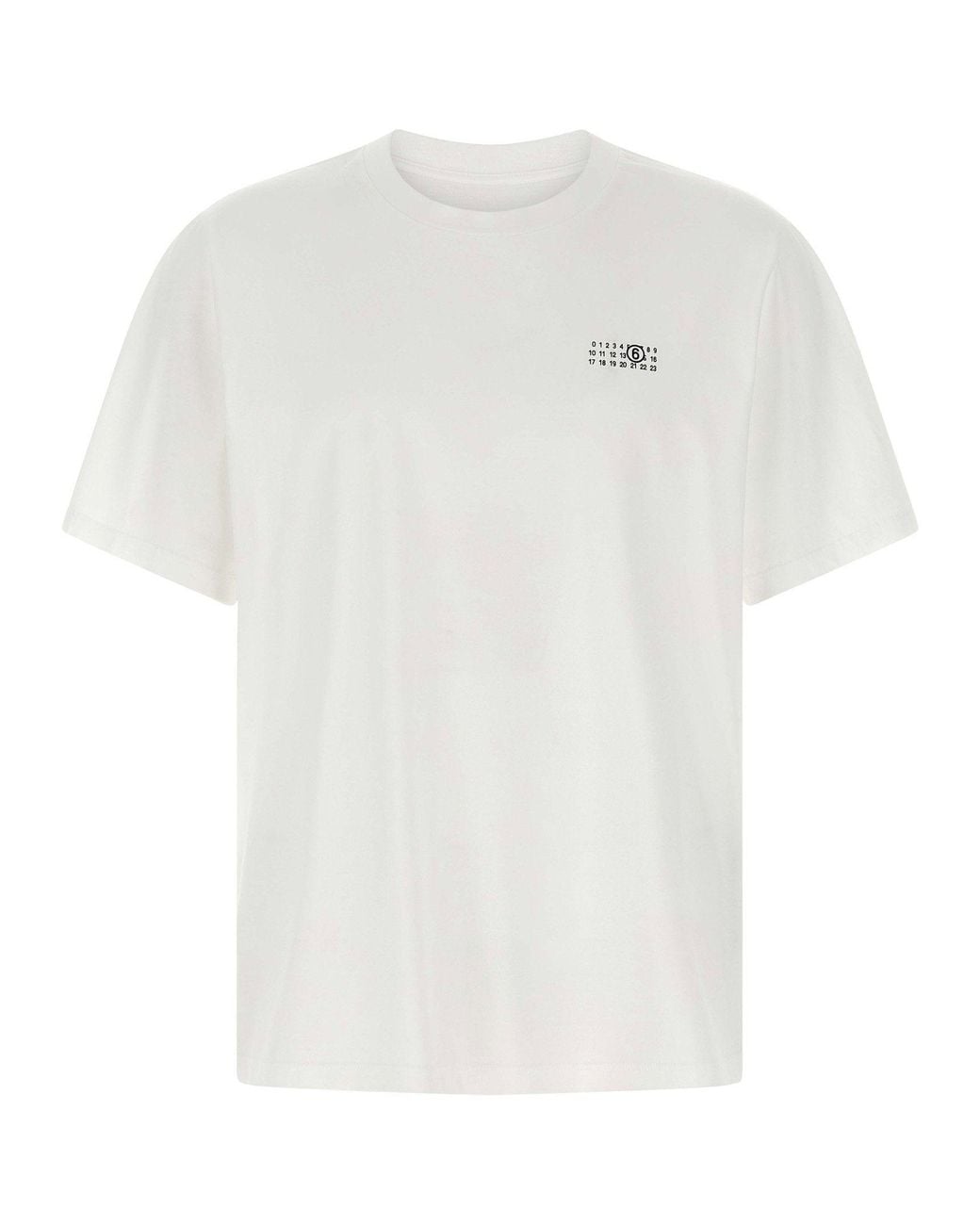 MM6 by Maison Margiela White Logo-Print Cotton Jersey T-Shirt for men