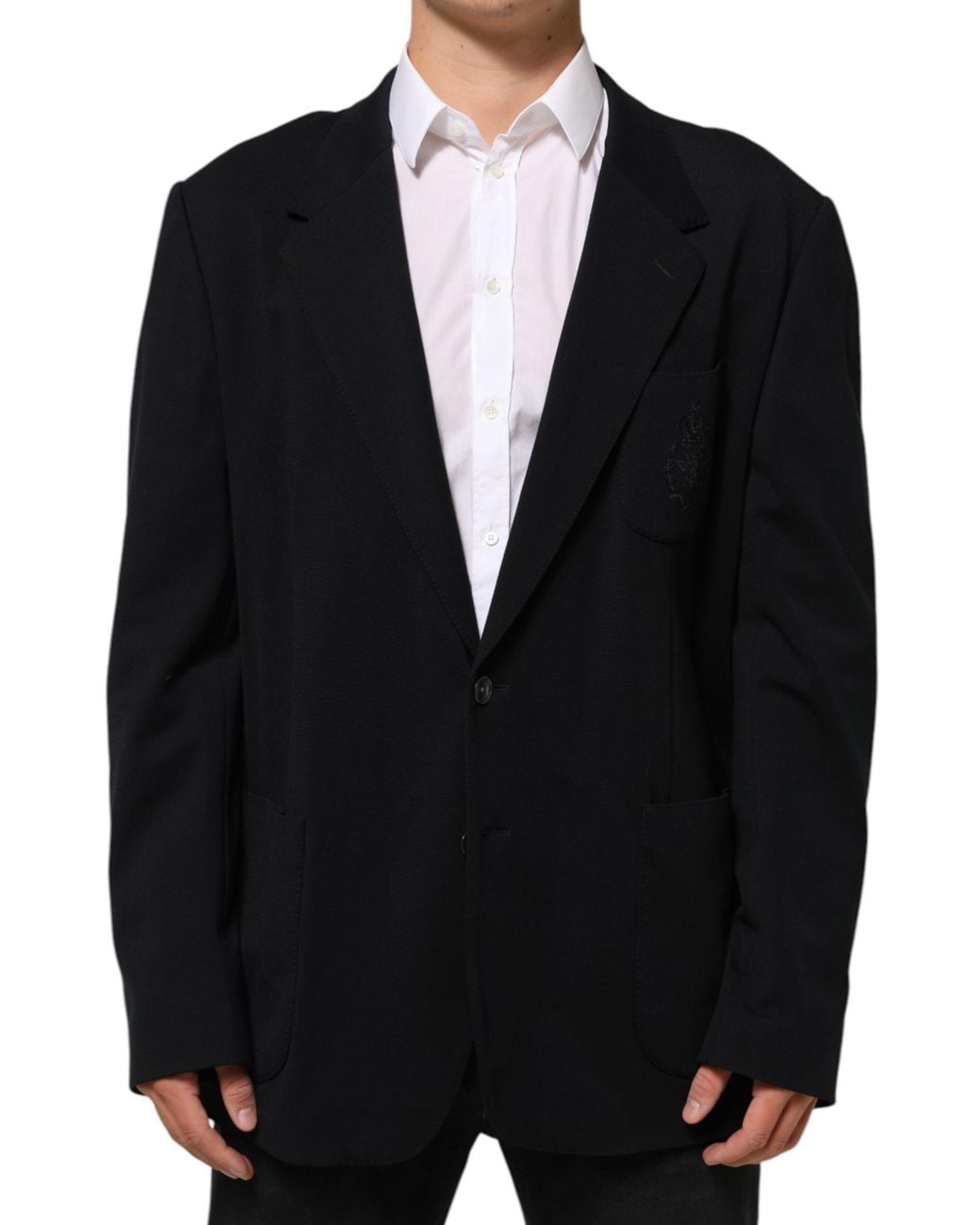 Dolce & Gabbana Black Viscose 2 Buttons Suit Jacket Blazer 05+Pa+Vi