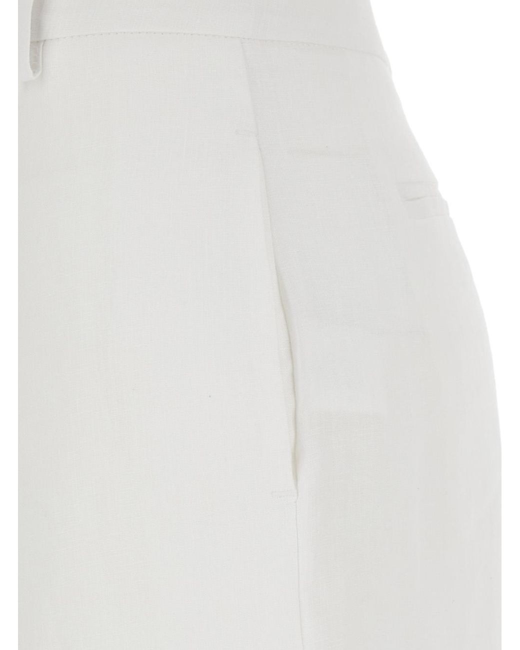 Le Plain White Wide Leg Pants