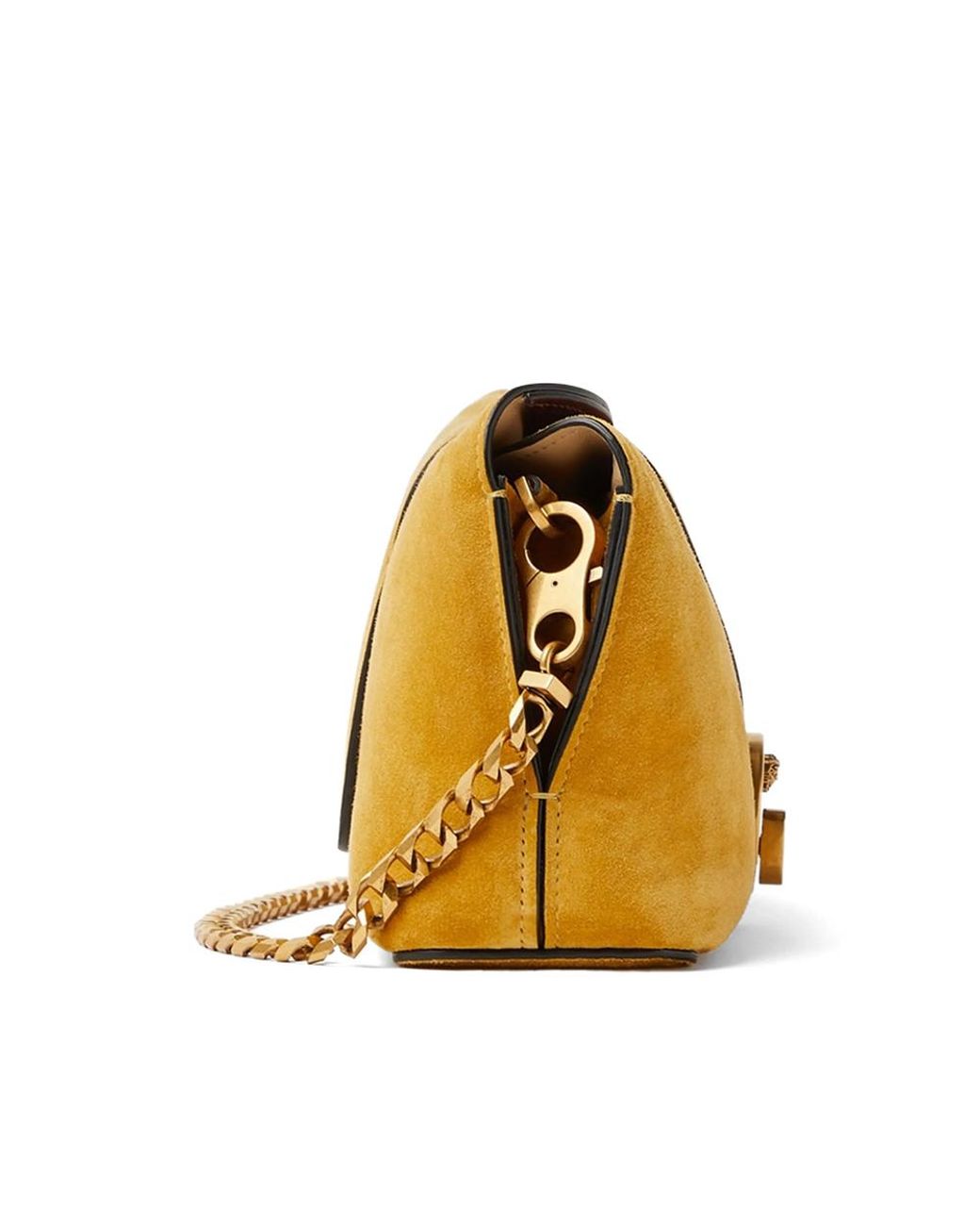 Versace Yellow Clutch Vivian Suede