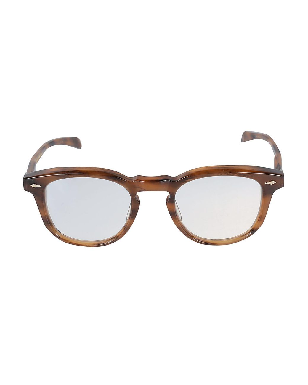 Jacques Marie Mage Logo Round Glasses in Brown | Lyst