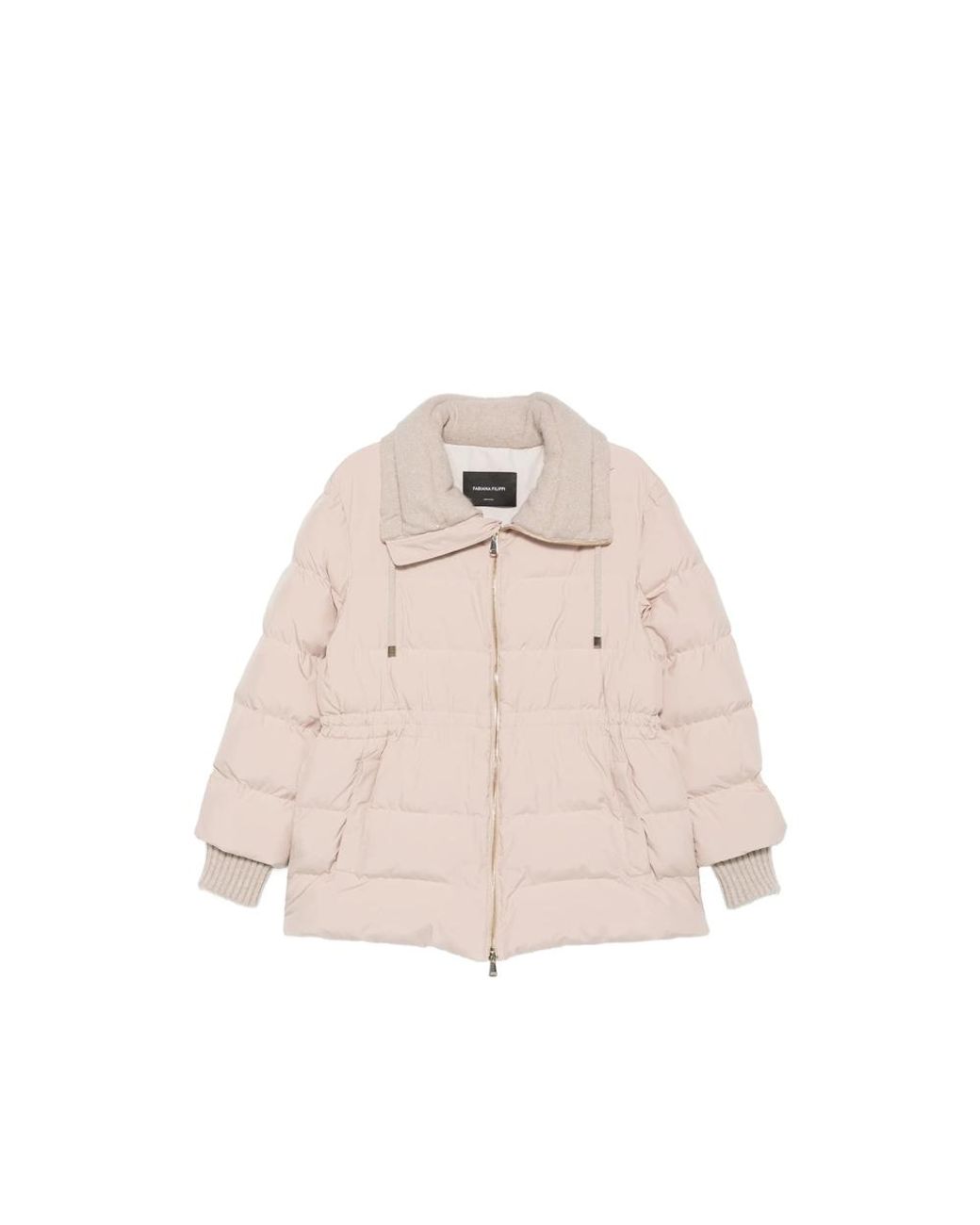 Fabiana Filippi Pink Padded Drawstring-Waist Jacket