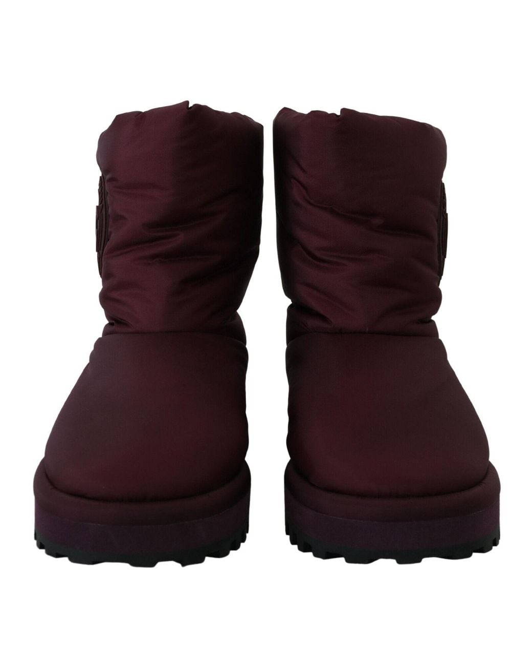 Dolce & Gabbana Purple Nylon Boots Padded Mid Shoes for men