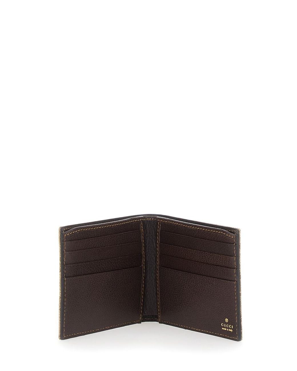 Gucci Natural Bi-Fold Wallet Gg Canvas for men
