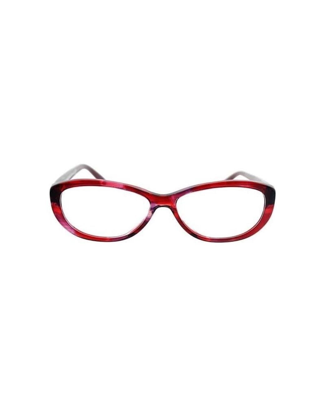 Tom Ford Red Eyeglasses Oval Full Rim, Transparent Stripped Frame And Clear Demo Lenses Lens Ft5226068 Sunglasses