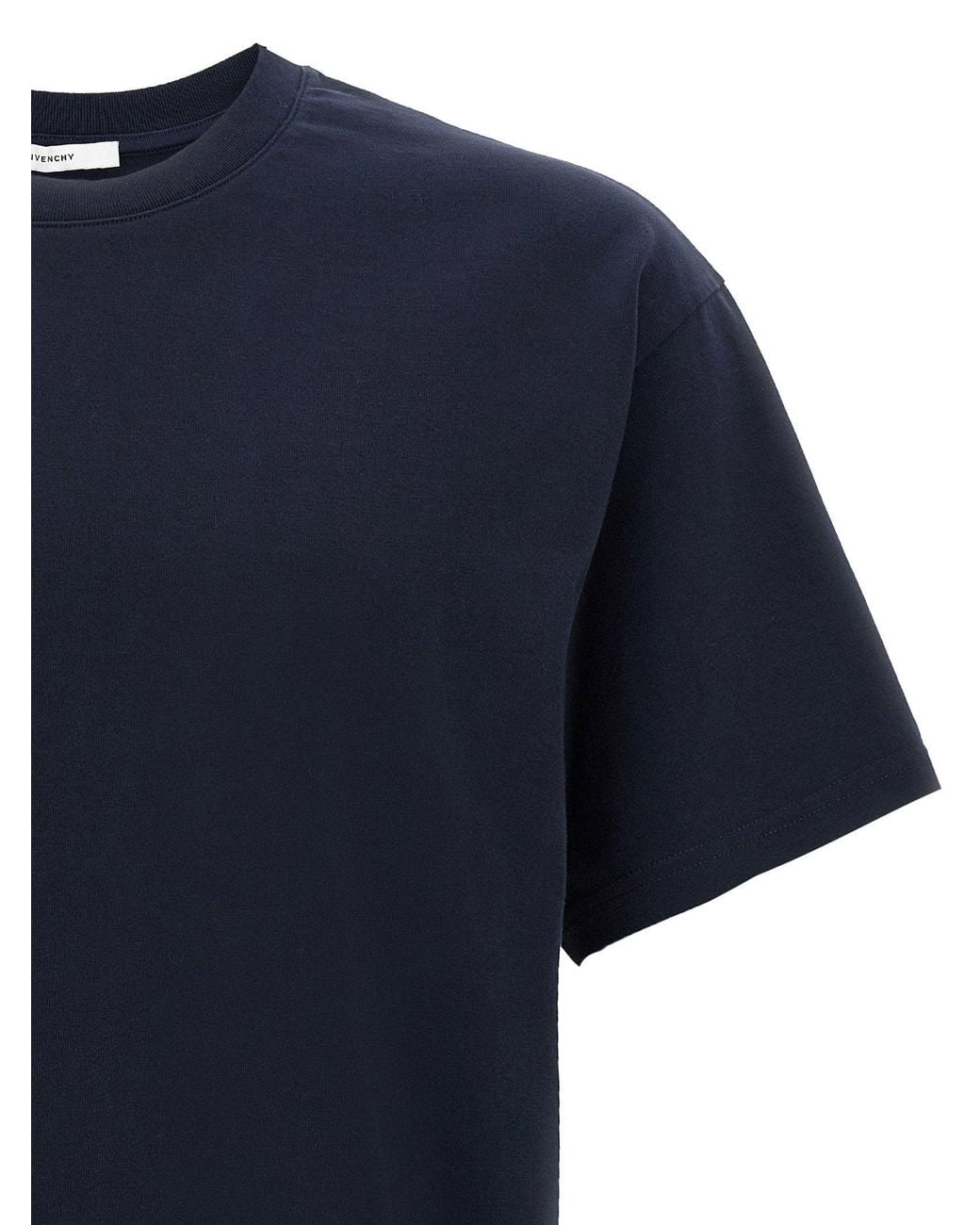 Givenchy Blue Crewneck Cotton T-Shirt