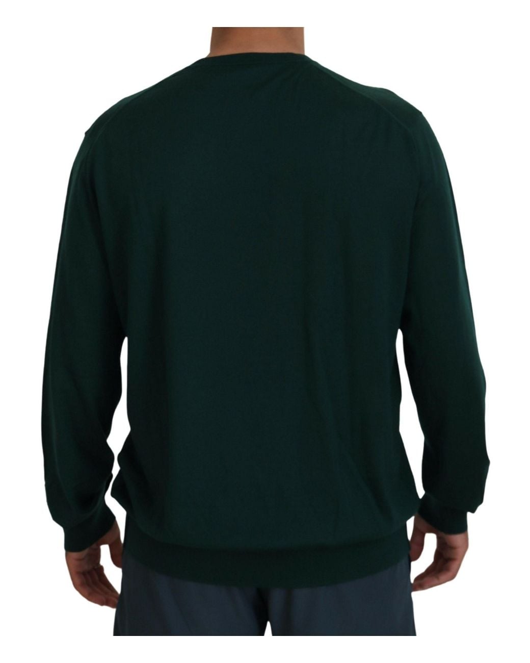 Dolce & Gabbana Green Stunning V-Neck Cashmere Sweater for men