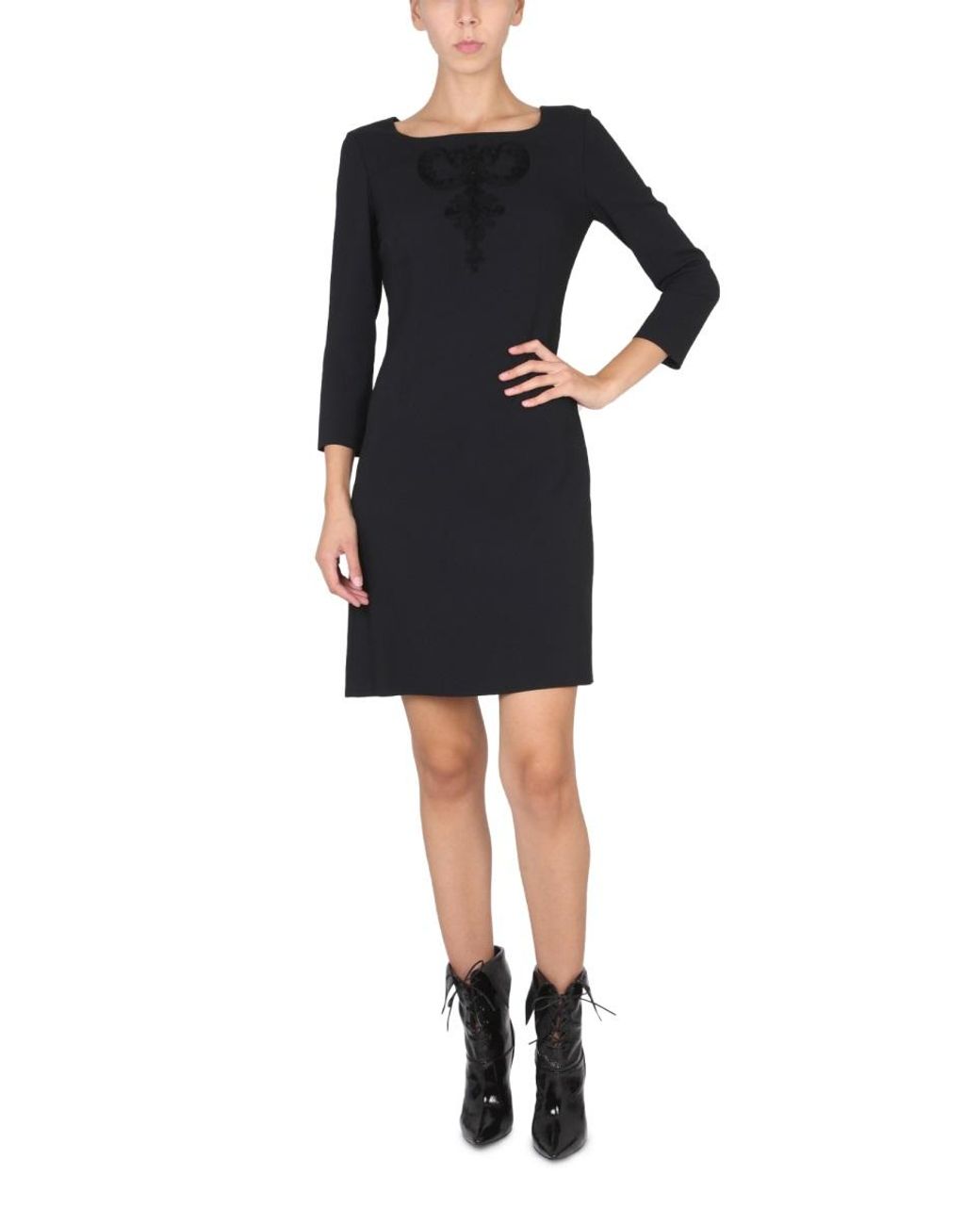 Boutique Moschino Black Cady Dress