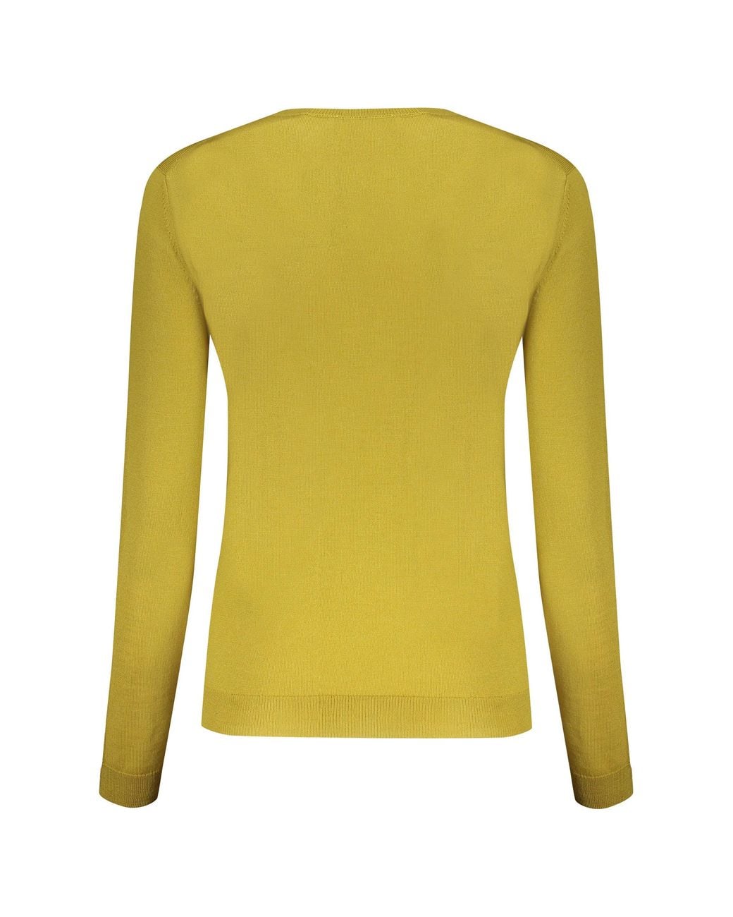 Valentino Yellow Wool Crewneck Sweater Clothing