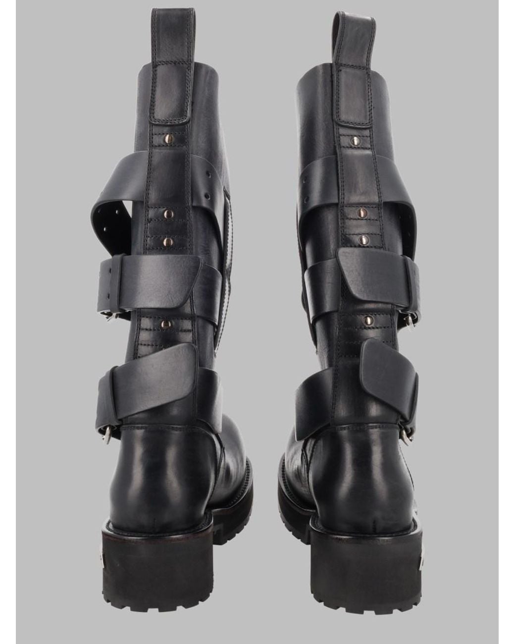 Balenciaga Black Venom Tall Boots Leather for men